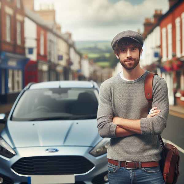 Motorist thinking about accident-with-provisional-licence