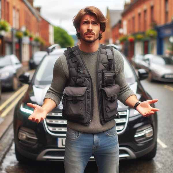 Motorist thinking about insurance-for-drivers-with-traffic-light-offences