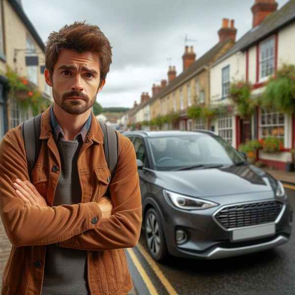 Motorist thinking about 3-points-affect-car-insurance
